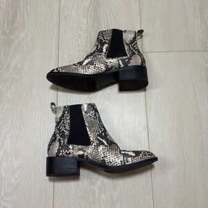 Steve Madden Devan Faux Snake Skin Ankle Boots